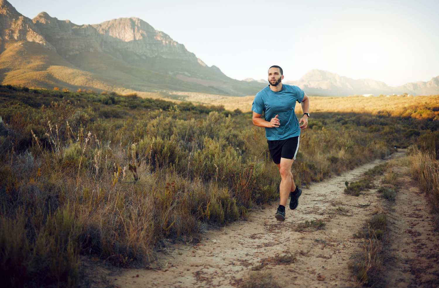 A athlete is running.